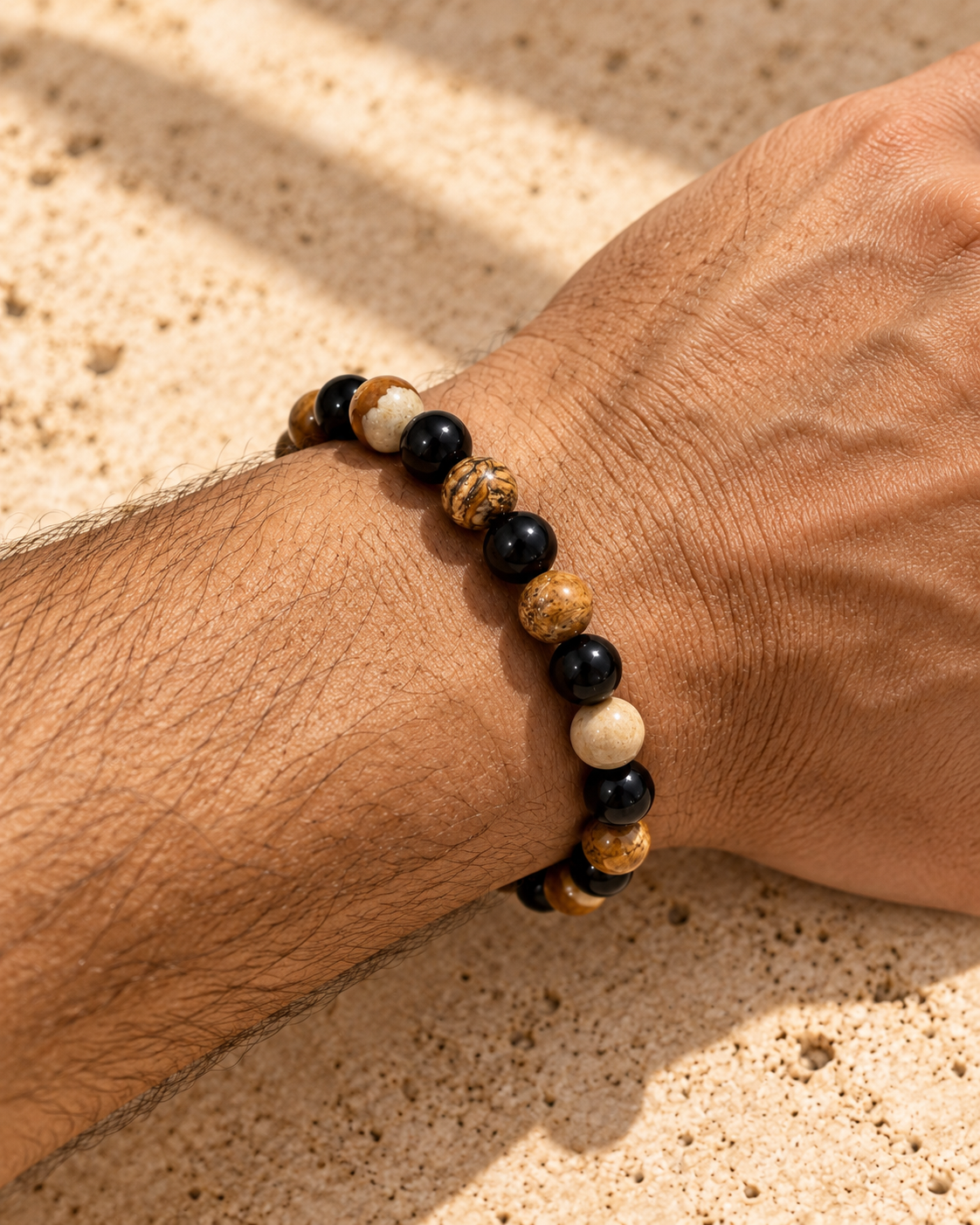 Steinarmbänder Herren